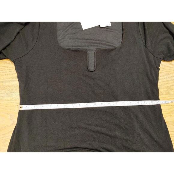 Good American U-Ring Long Sleeve Bodycon Midi Dress Black001 Womens Size 6 NWT - Picture 9 of 10